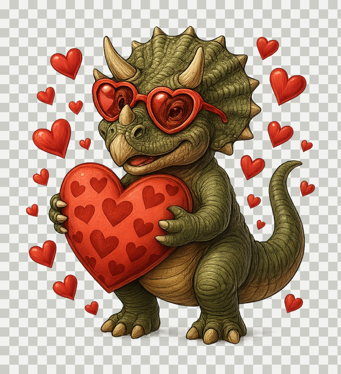 Valentines Day Rex Dino Love Romantic Dinosaur Valentine transparency and detail preview thumbnail