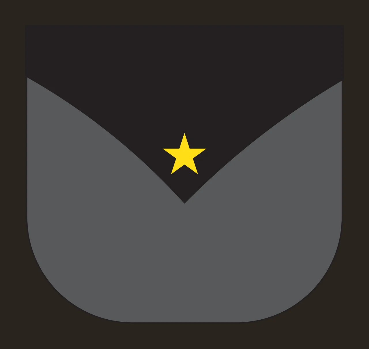 U Shaped Pocket Silhouette In A Solid Black shape graphic plain white contrast preview thumbnail