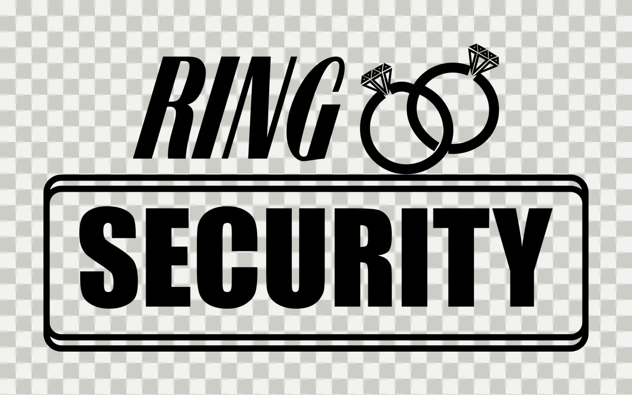 Ring Security Wedding Badge Graphic rings diamonds sign black transparency and detail preview thumbnail