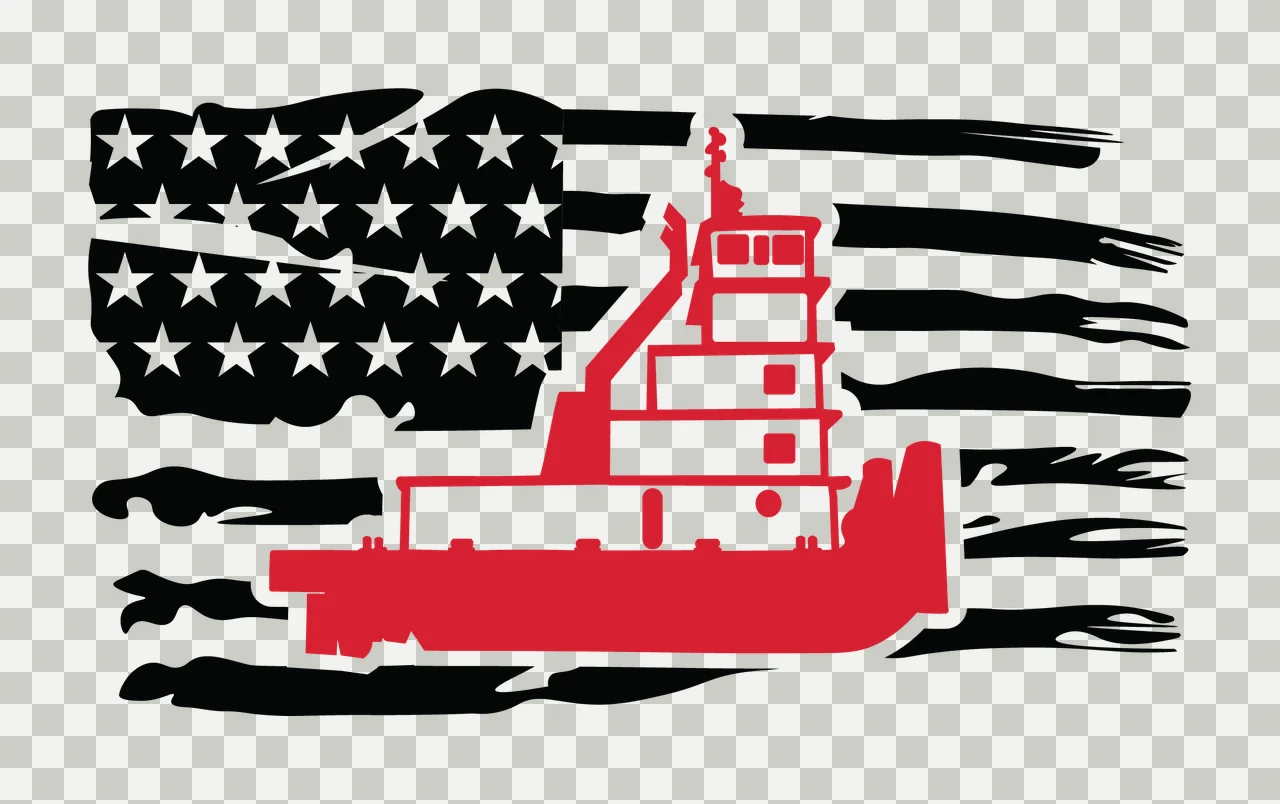 Can Glass Wrap Tugboat Floating With Boat transparency and detail preview thumbnail