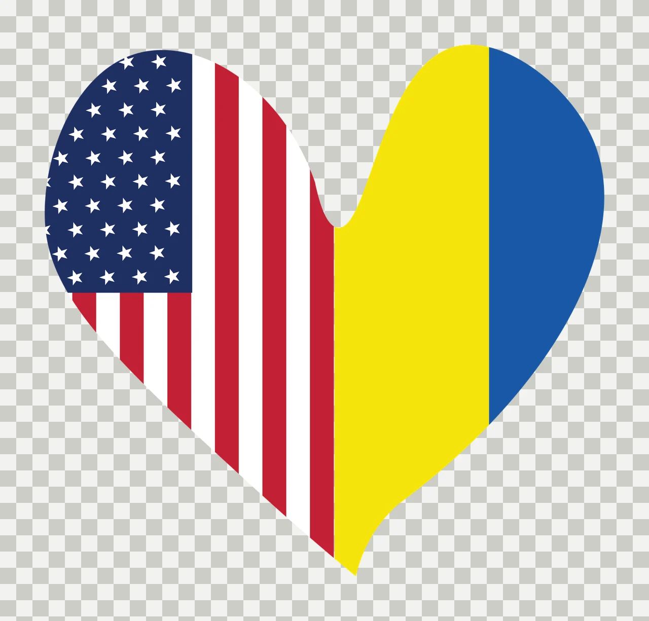 Heart Shape With Stars And Stripes minimalist black silhouette transparency and detail preview thumbnail