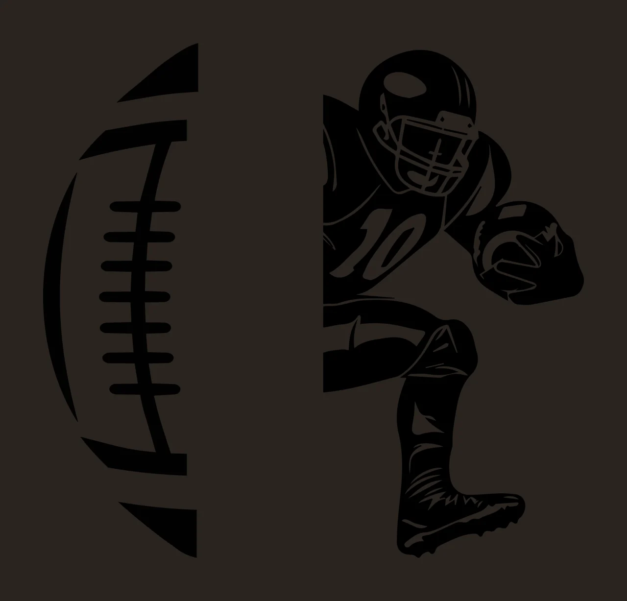 10 Football Player Running Past Ball Detail helmet uniform contrast preview thumbnail