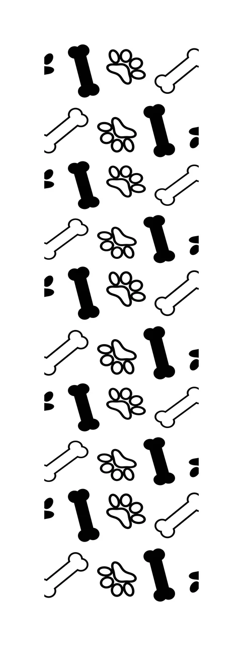 Paw Prints And Bones Pattern Repeating print Bone Graphic icon