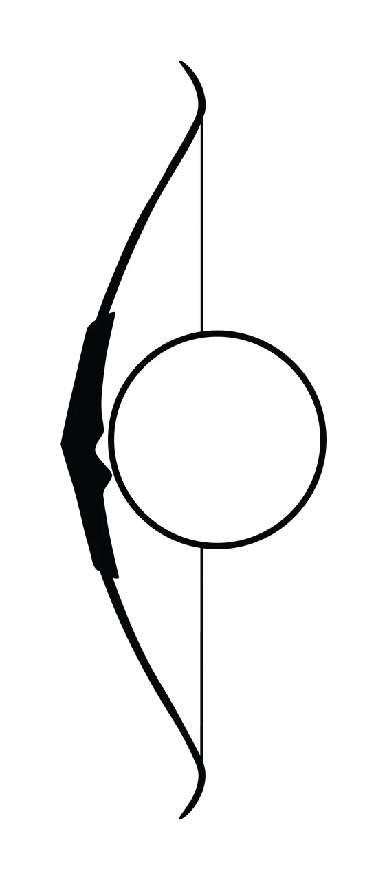 Can Glass Wrap Archery Bow And Circle Graphic