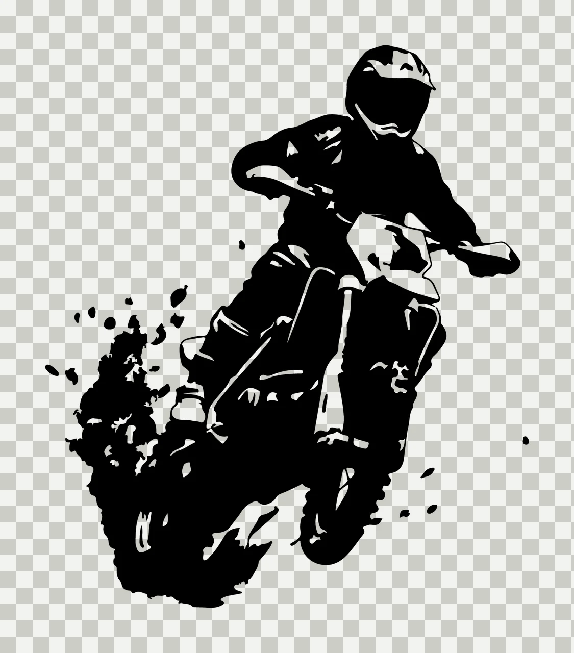 Can Glass Wrap Motorcycle Rider Jumping With Dirt transparency and detail preview thumbnail