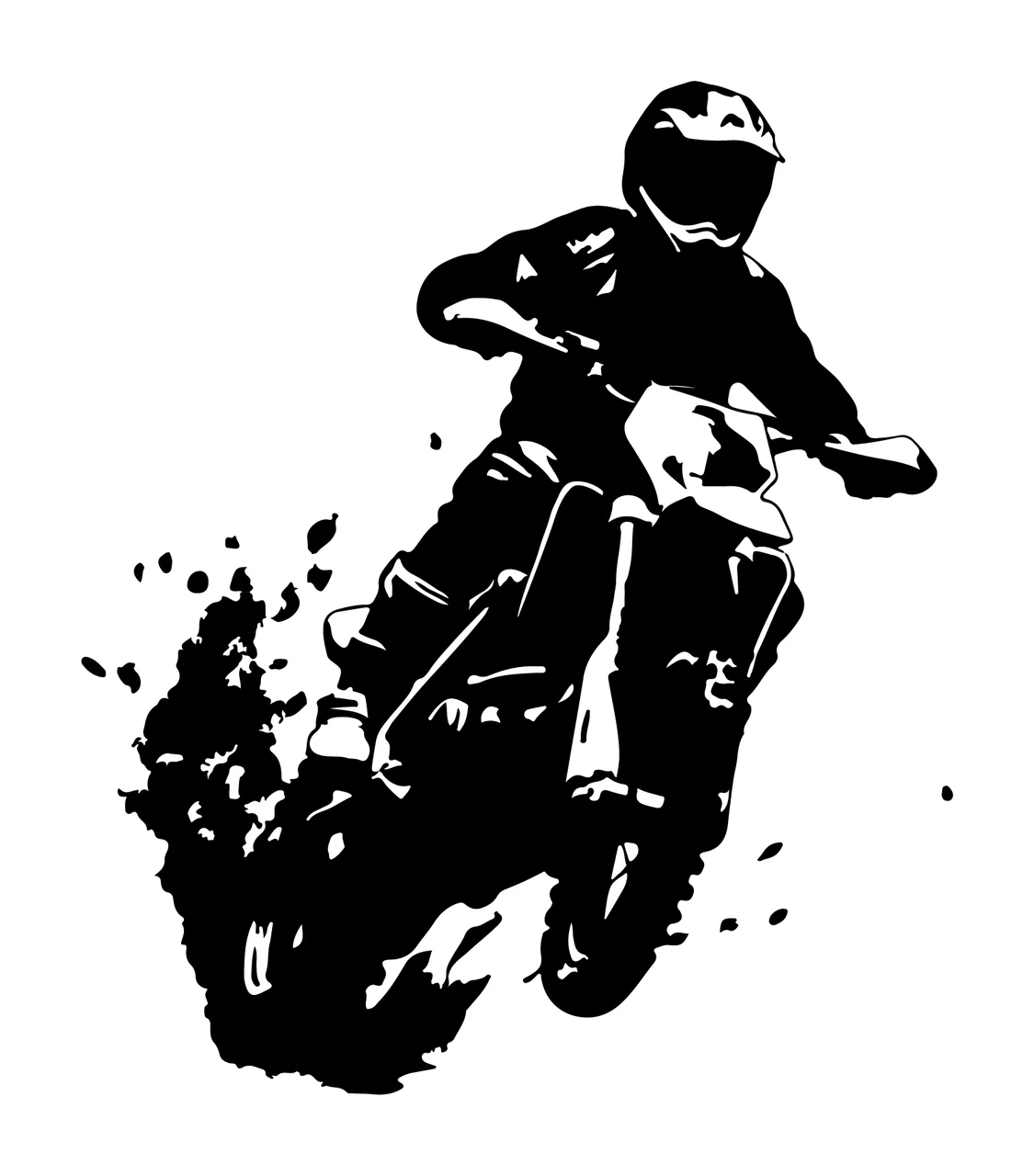 Can Glass Wrap Motorcycle Rider Jumping With Dirt