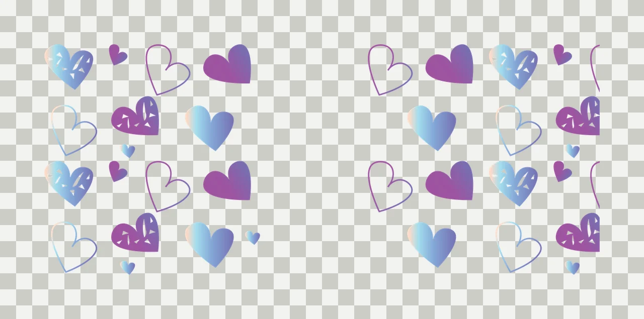 Heart Can Glass Wrap Icon And Patterned Collection icons scattered transparency and detail preview thumbnail