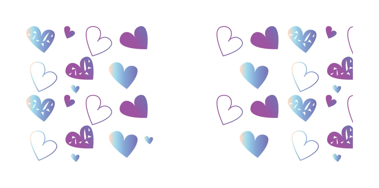 Heart Can Glass Wrap Icon And Patterned Collection icons scattered