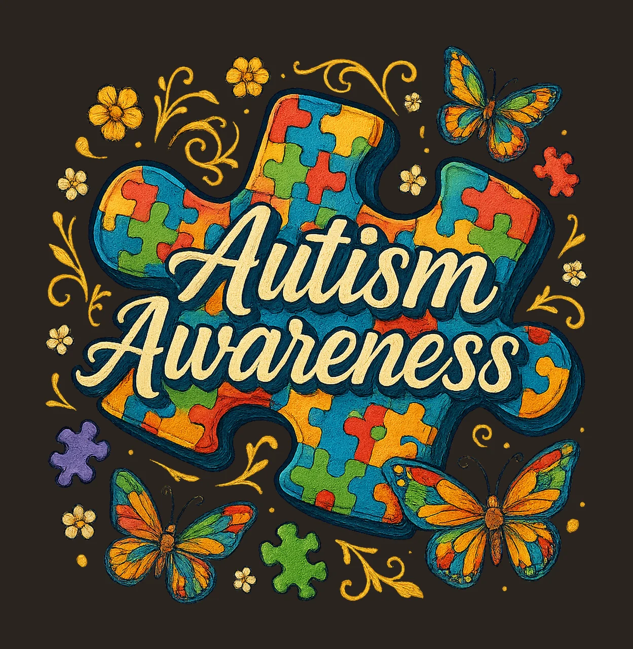 Checkered Autism Coquette Autism Awareness Design contrast preview thumbnail