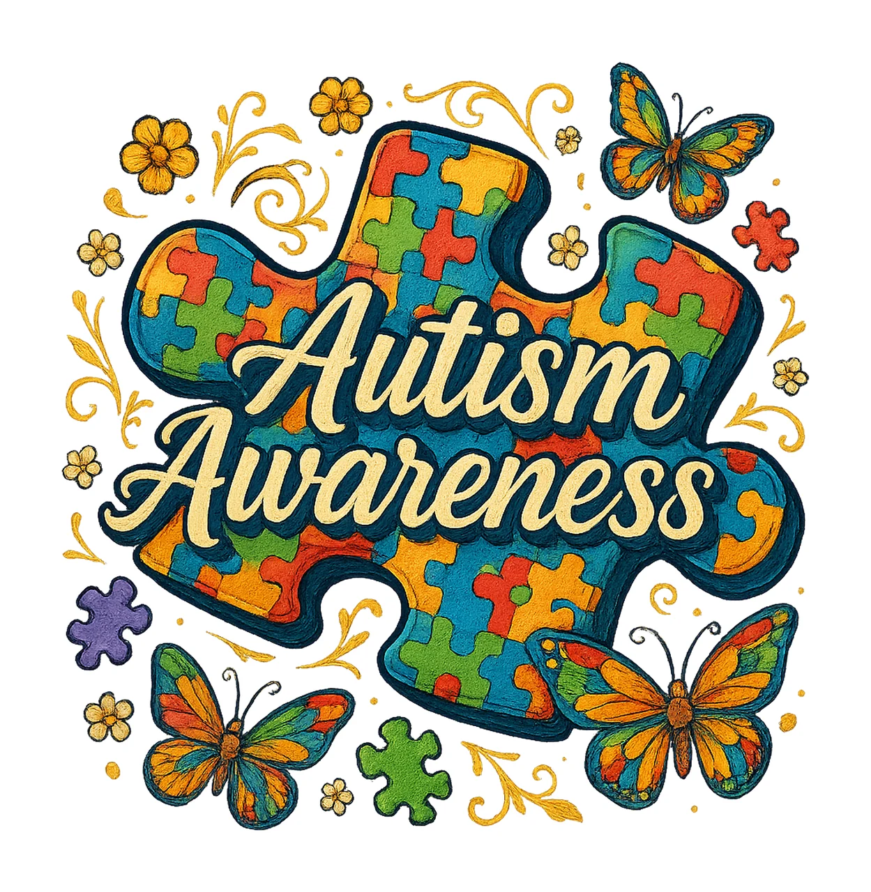 Checkered Autism Coquette Autism Awareness Design