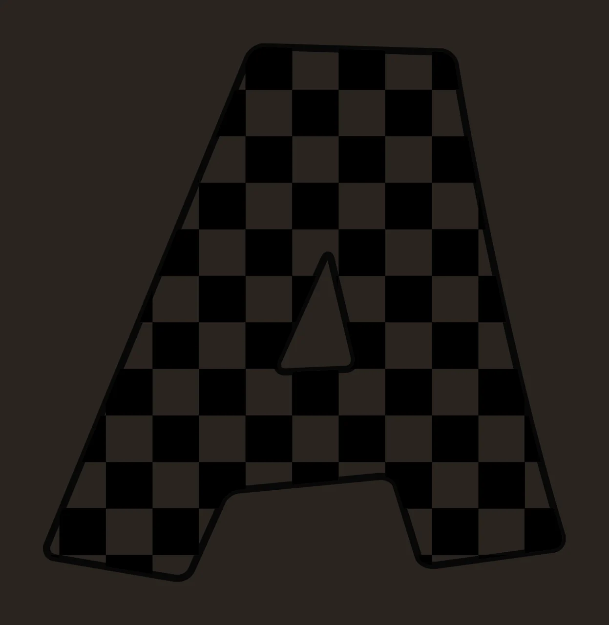 Can Glass Wrap A Letter With Checkerboard Pattern contrast preview thumbnail
