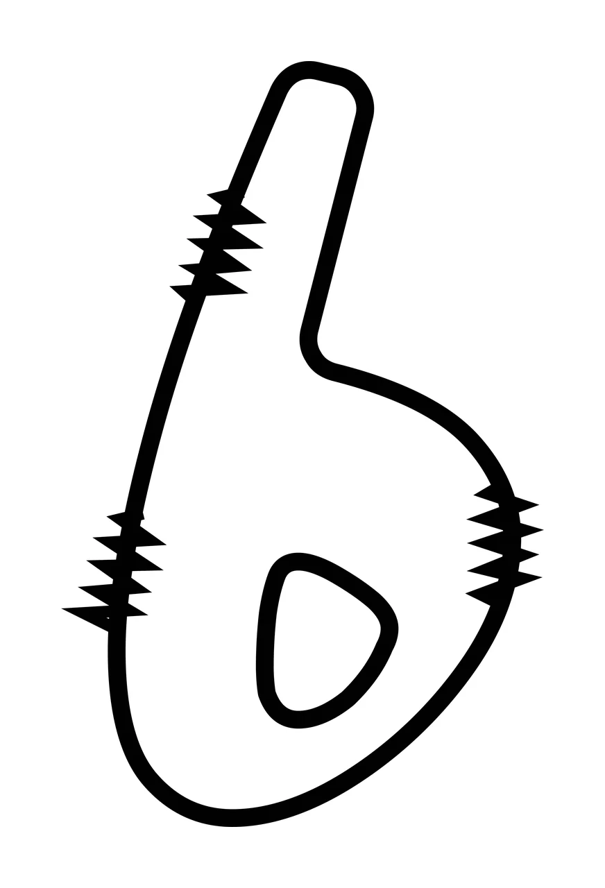 Letters Doodle Character 28 hand drawn sketch whimsical scalable