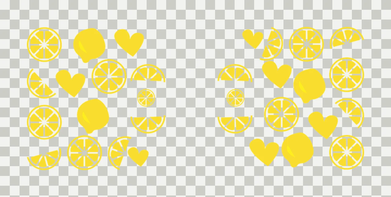 Can Glass Wrap Lemon Slices And Heart Icon citrus fruit shapes transparency and detail preview thumbnail