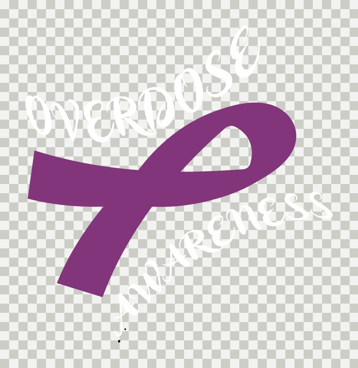 Overdose Ribbon Typography Design calligraphy black plain medical transparency and detail preview thumbnail
