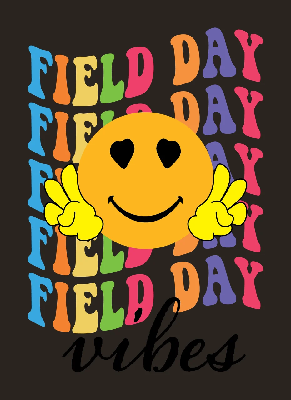 Field Repeating Wavy Text circle flower black phrase typography contrast preview thumbnail