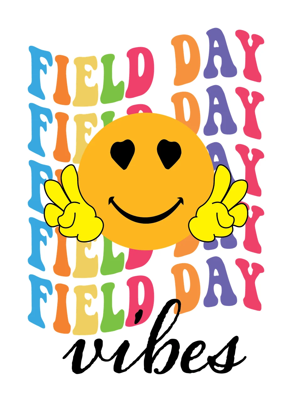 Field Repeating Wavy Text circle flower black phrase typography