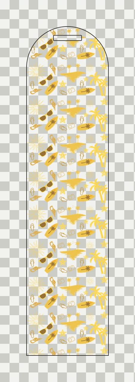 Tropical Island Silhouette Surf Pattern elements palm tree transparency and detail preview thumbnail