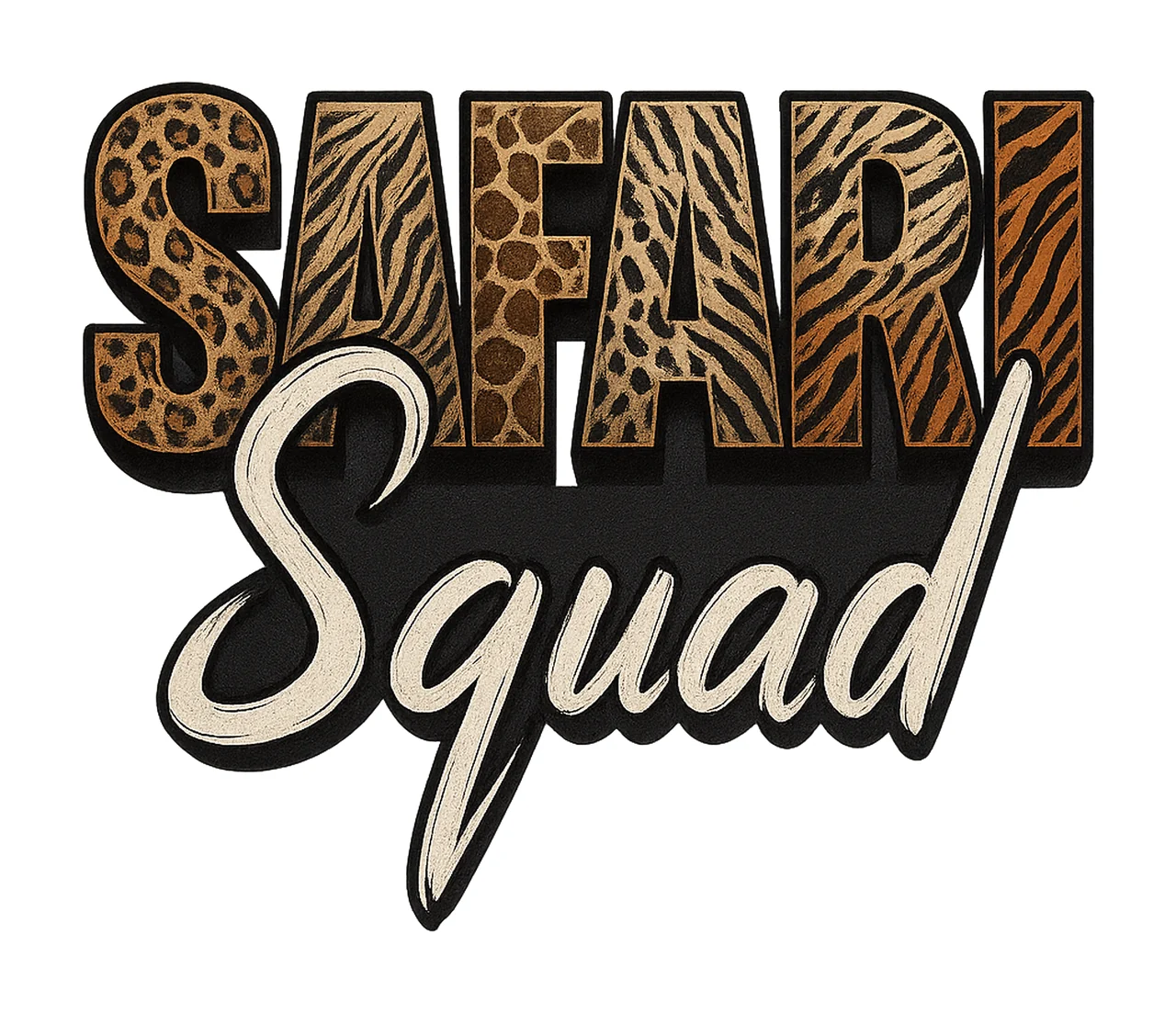 Safari Squad Animal Print Design Jungle Party Shirt