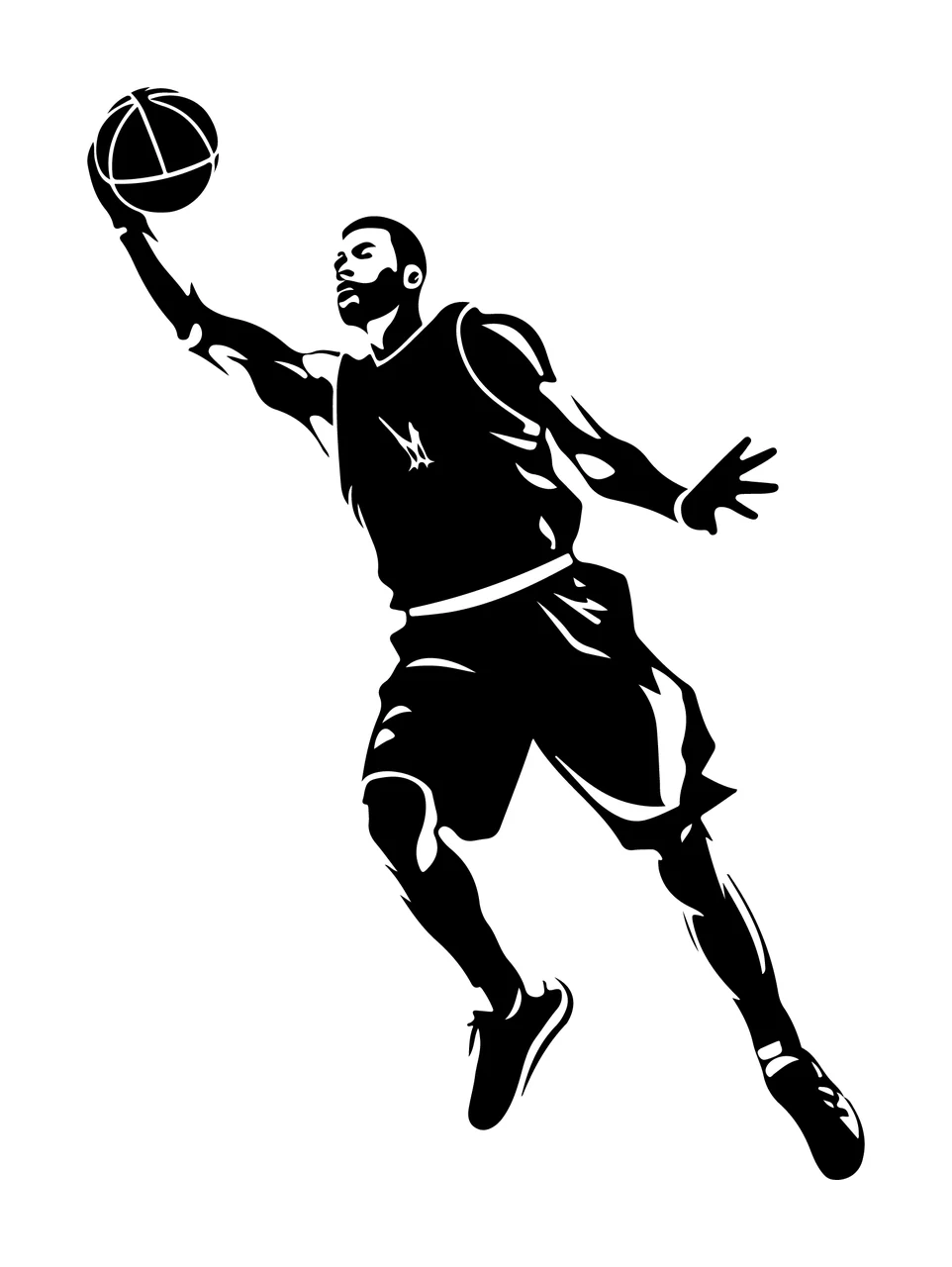 Can Glass Wrap Basketball Player Jumping With Jump