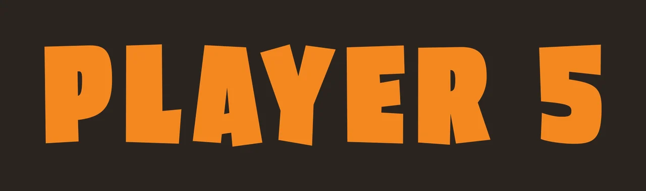Player 5 Bold Black Capital Letters numbers typography white contrast preview thumbnail