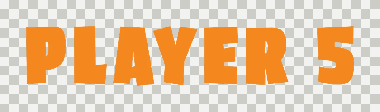 Player 5 Bold Black Capital Letters numbers typography white transparency and detail preview thumbnail