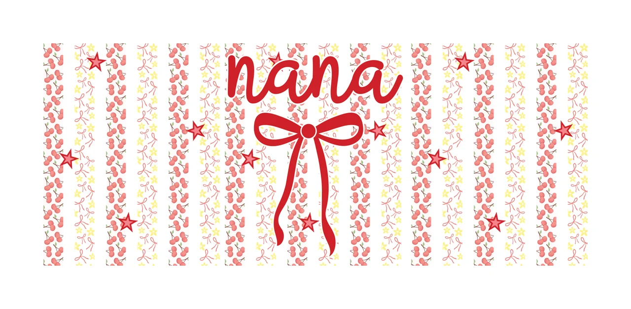 Can Glass Wrap Striped Background With Bow Silhouette stripe