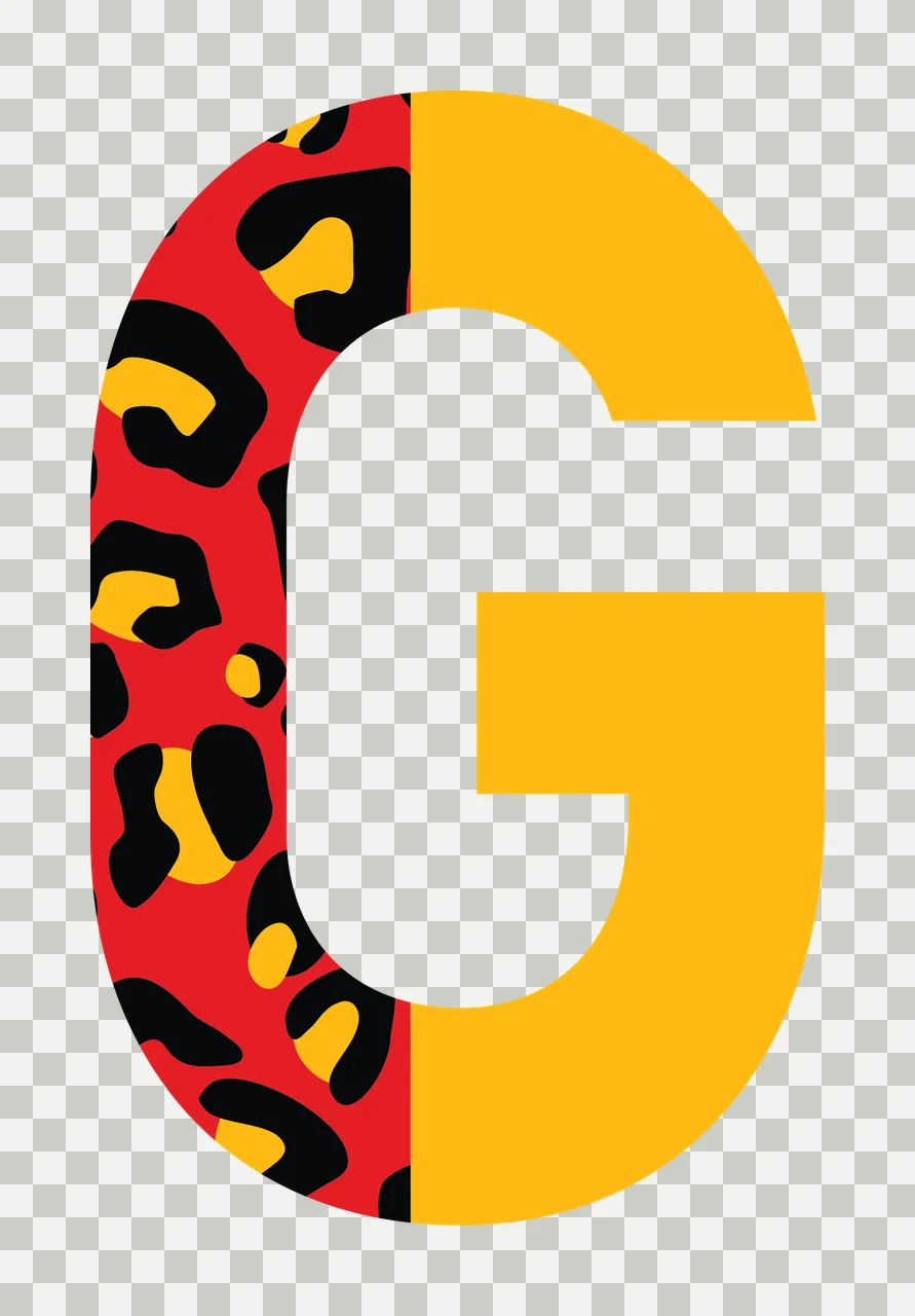 Can Glass Wrap G Letter With Red Leopard transparency and detail preview thumbnail