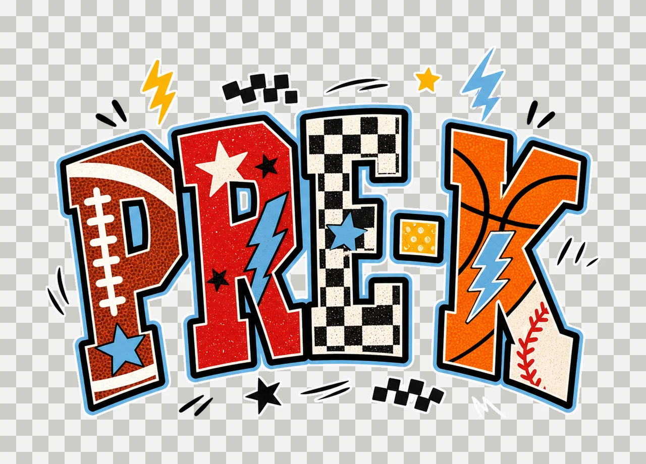 Retro Back to School Boys Pre Grade Sports sublimation transparency and detail preview thumbnail
