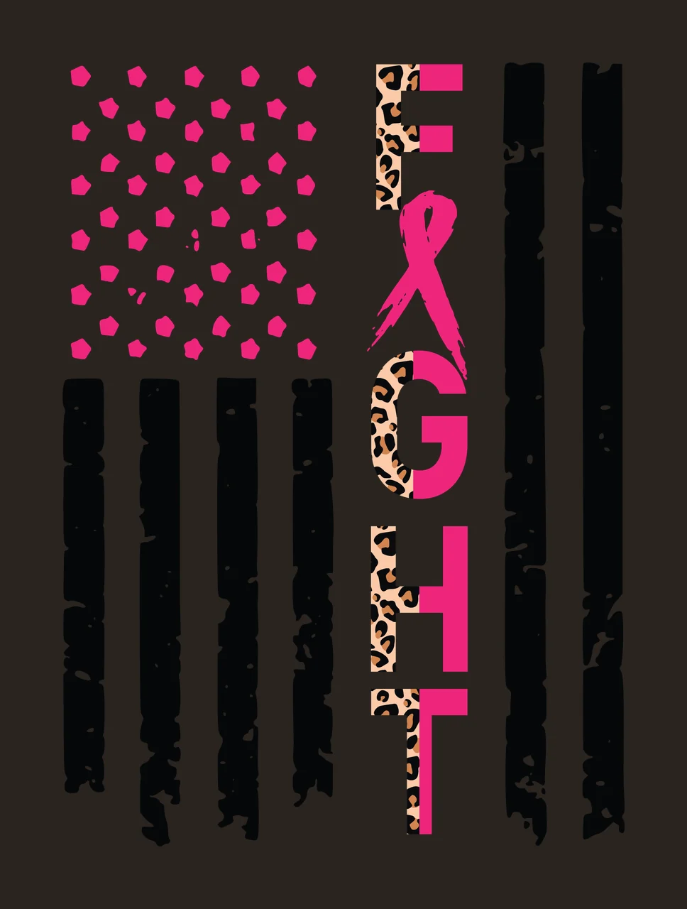 Flag Fight Typography With Distressed Design stripes stars contrast preview thumbnail