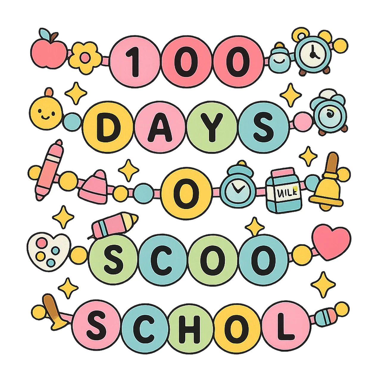 100 Days Of School Bracelet Shirt Teacher Outfit Design