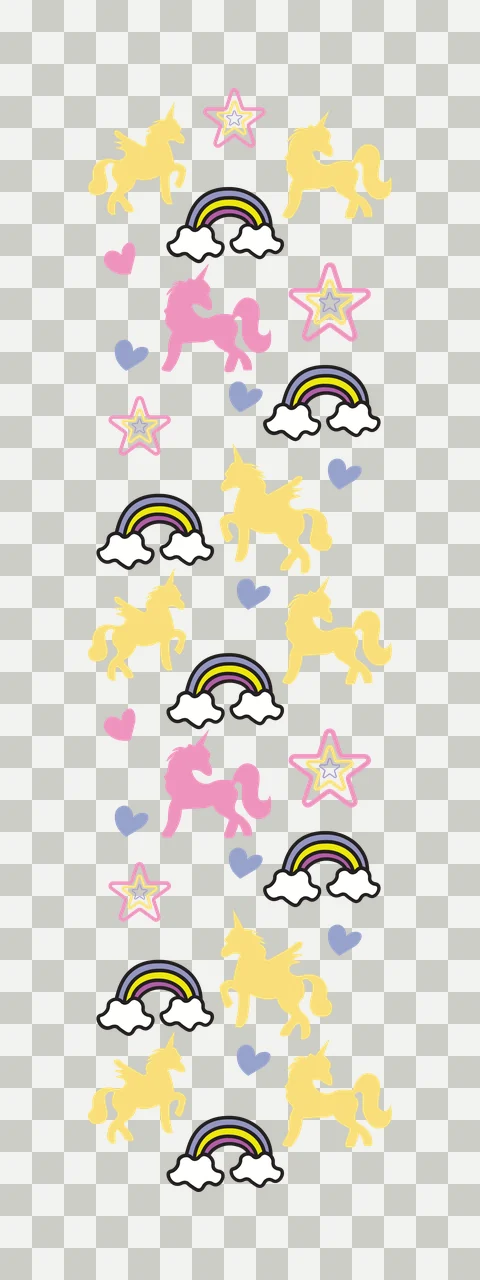 Unicorn Black Rainbow And Star Icons standing heart silhouette transparency and detail preview thumbnail