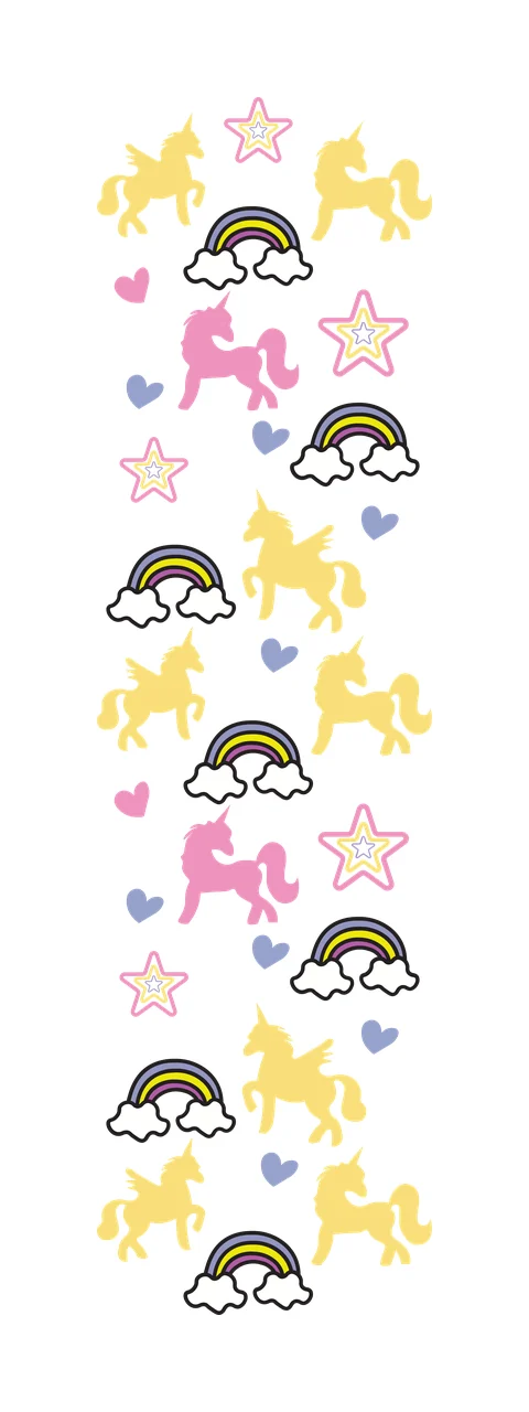 Unicorn Black Rainbow And Star Icons standing heart silhouette