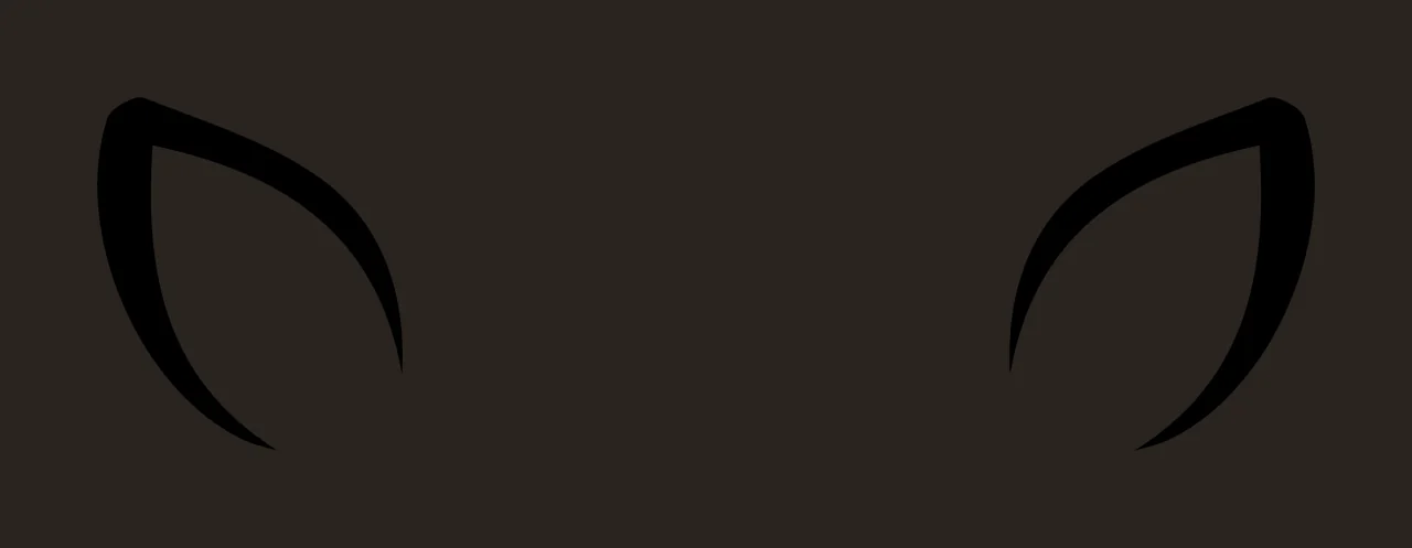 Pair Of Pointed Symmetrical Curved Shapes Resembling Animal ears contrast preview thumbnail