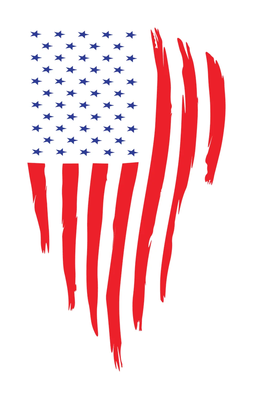 Can Glass Wrap Vertical Distressed American Flag