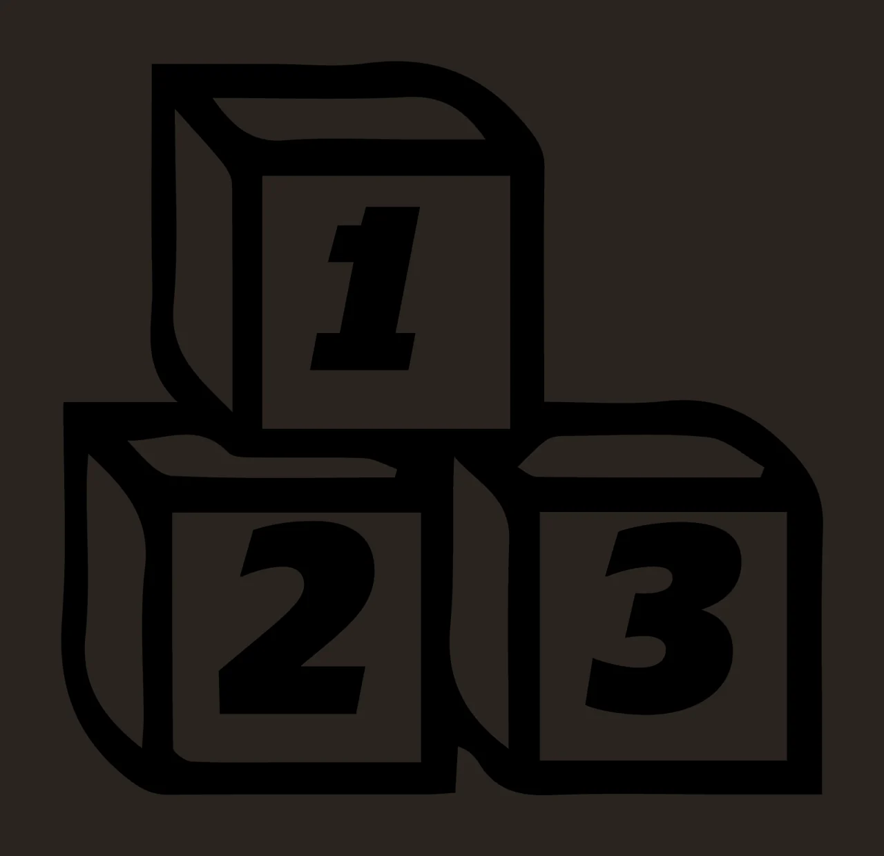 Numbers One Two Three Block Stack contrast preview thumbnail