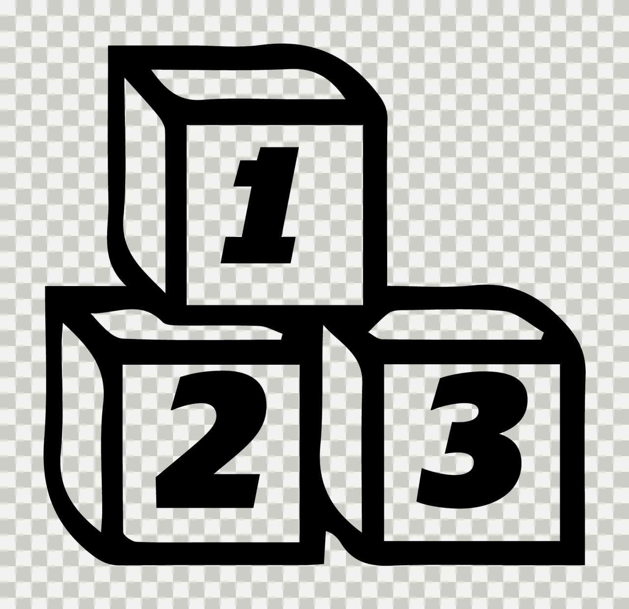 Numbers One Two Three Block Stack transparency and detail preview thumbnail