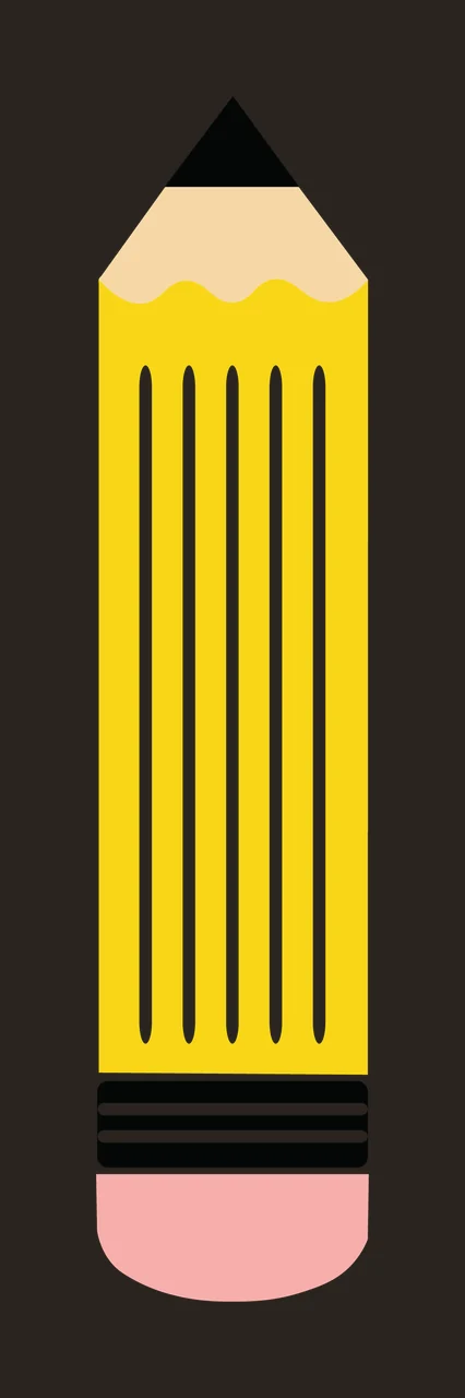 School Yellow Pencil Eraser Graphic contrast preview thumbnail