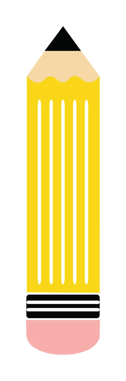 School Yellow Pencil Eraser Graphic