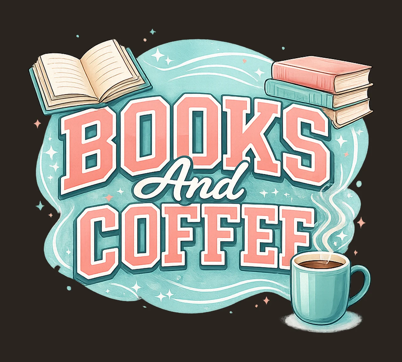 Comfort Colors Books and Coffee Book Lover Gift Bookish contrast preview thumbnail