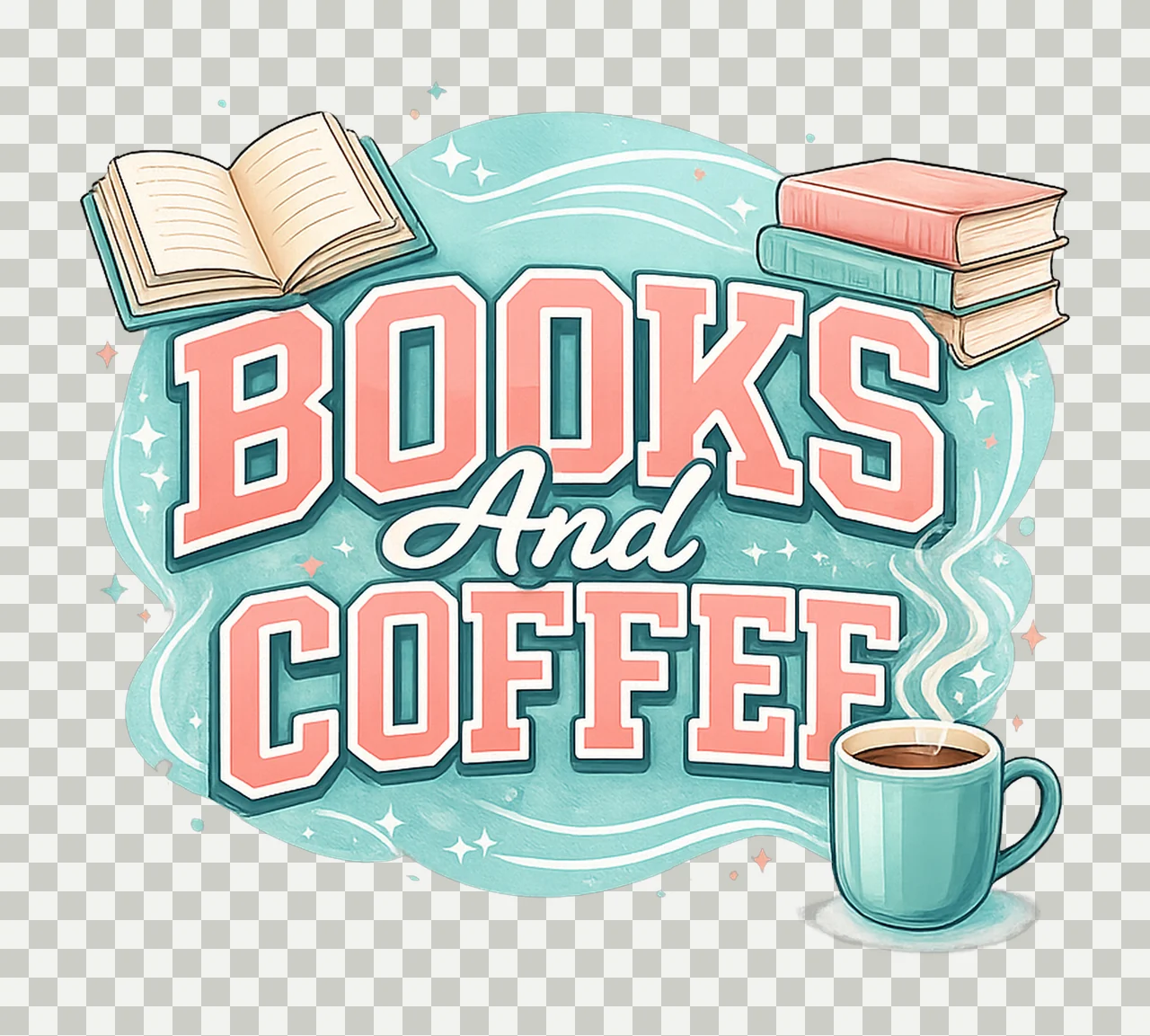 Comfort Colors Books and Coffee Book Lover Gift Bookish transparency and detail preview thumbnail