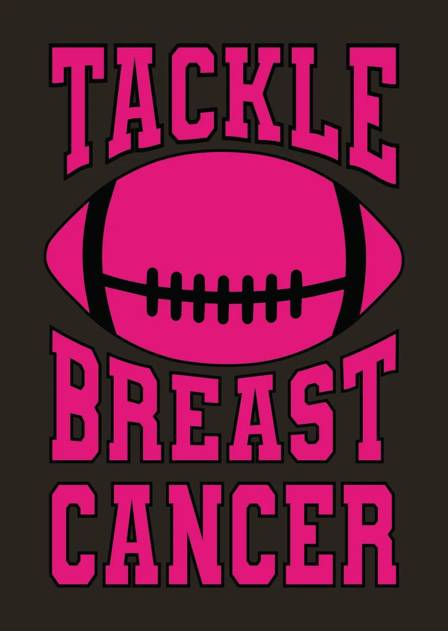 Tackle Breast Cancer Text With Football American minimalist graphic contrast preview thumbnail