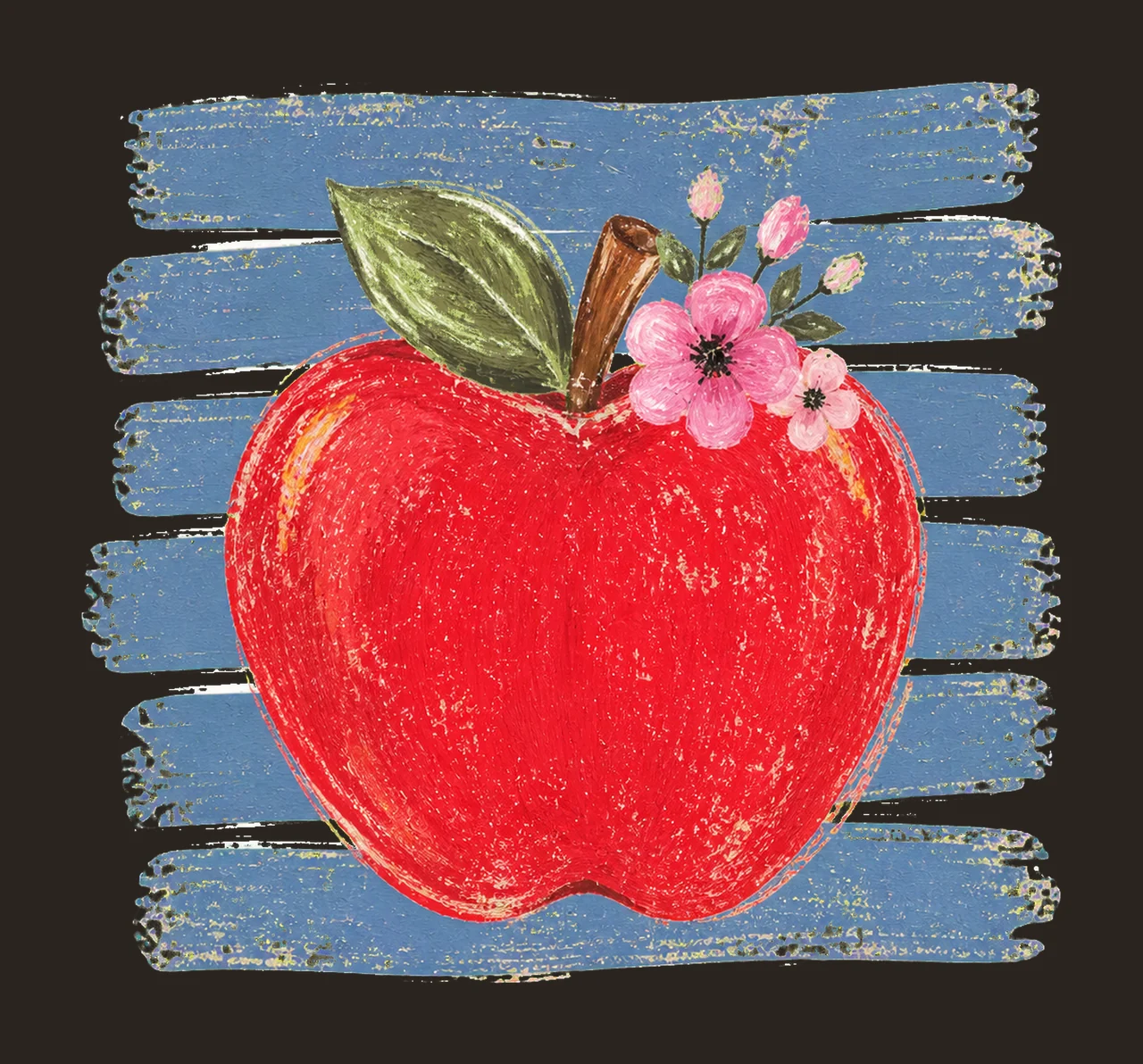 Coastal Apple Stripes Fall Teacher Mom Teaching Variation C contrast preview thumbnail