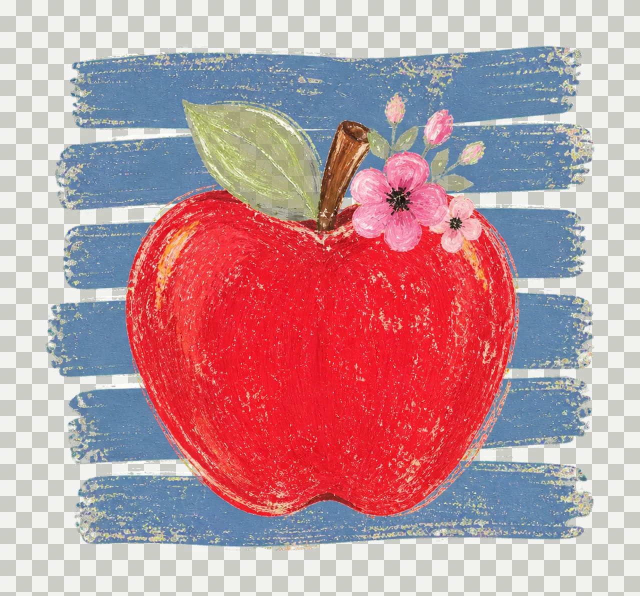 Coastal Apple Stripes Fall Teacher Mom Teaching Variation C transparency and detail preview thumbnail