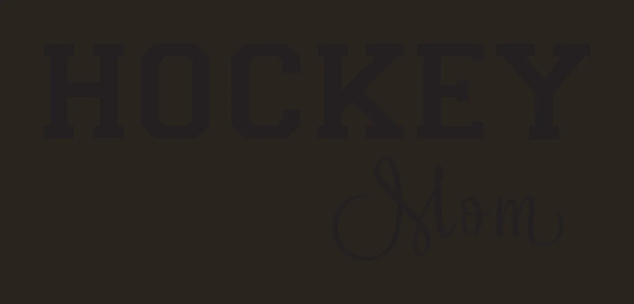 HOCKEY Mom Typography Design with HOCKEY text in black and white contrast preview thumbnail