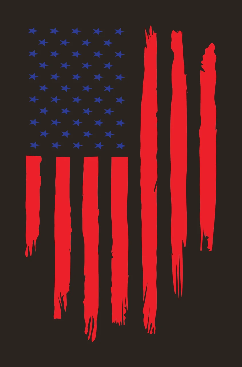 Flag Distressed American Star Striped stars stripes silhouette contrast preview thumbnail