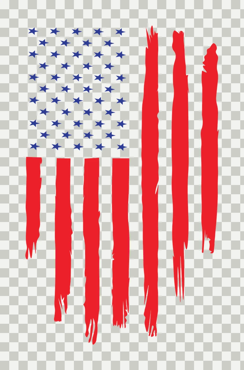Flag Distressed American Star Striped stars stripes silhouette transparency and detail preview thumbnail