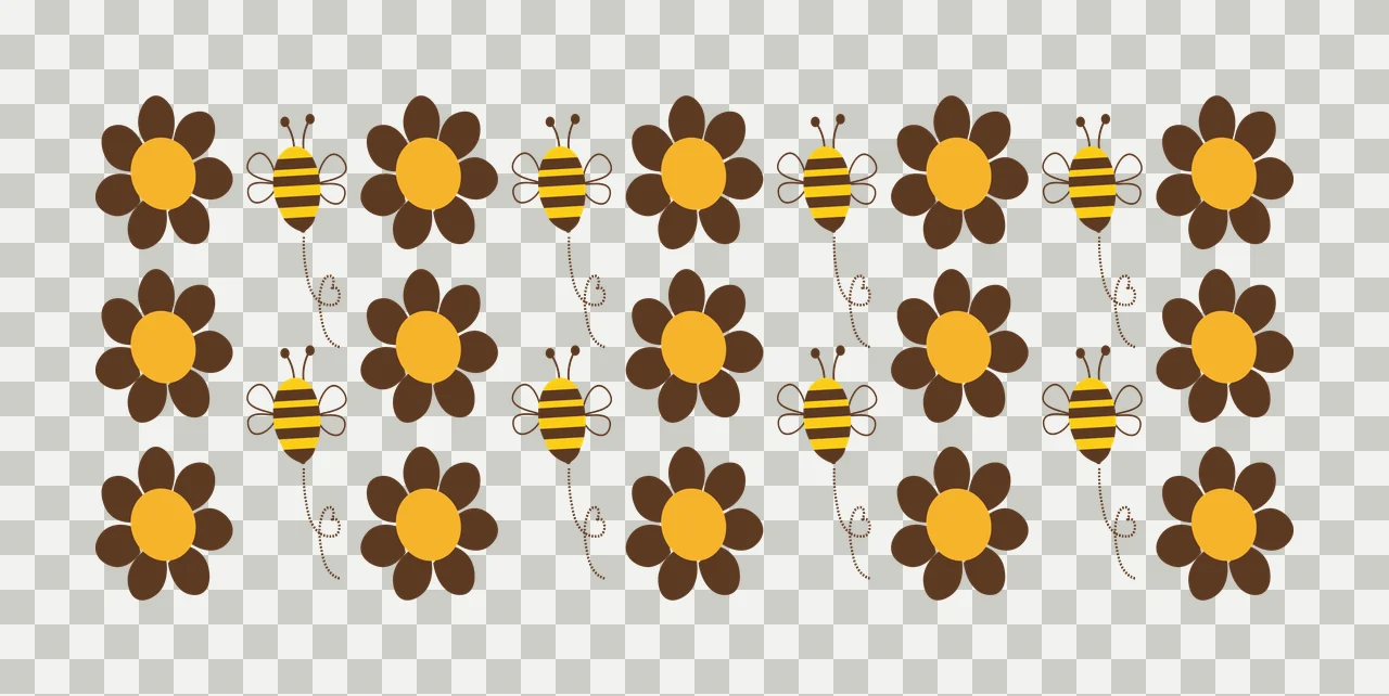 Can Glass Wrap Pattern Of Flowers And Insects flat black white transparency and detail preview thumbnail