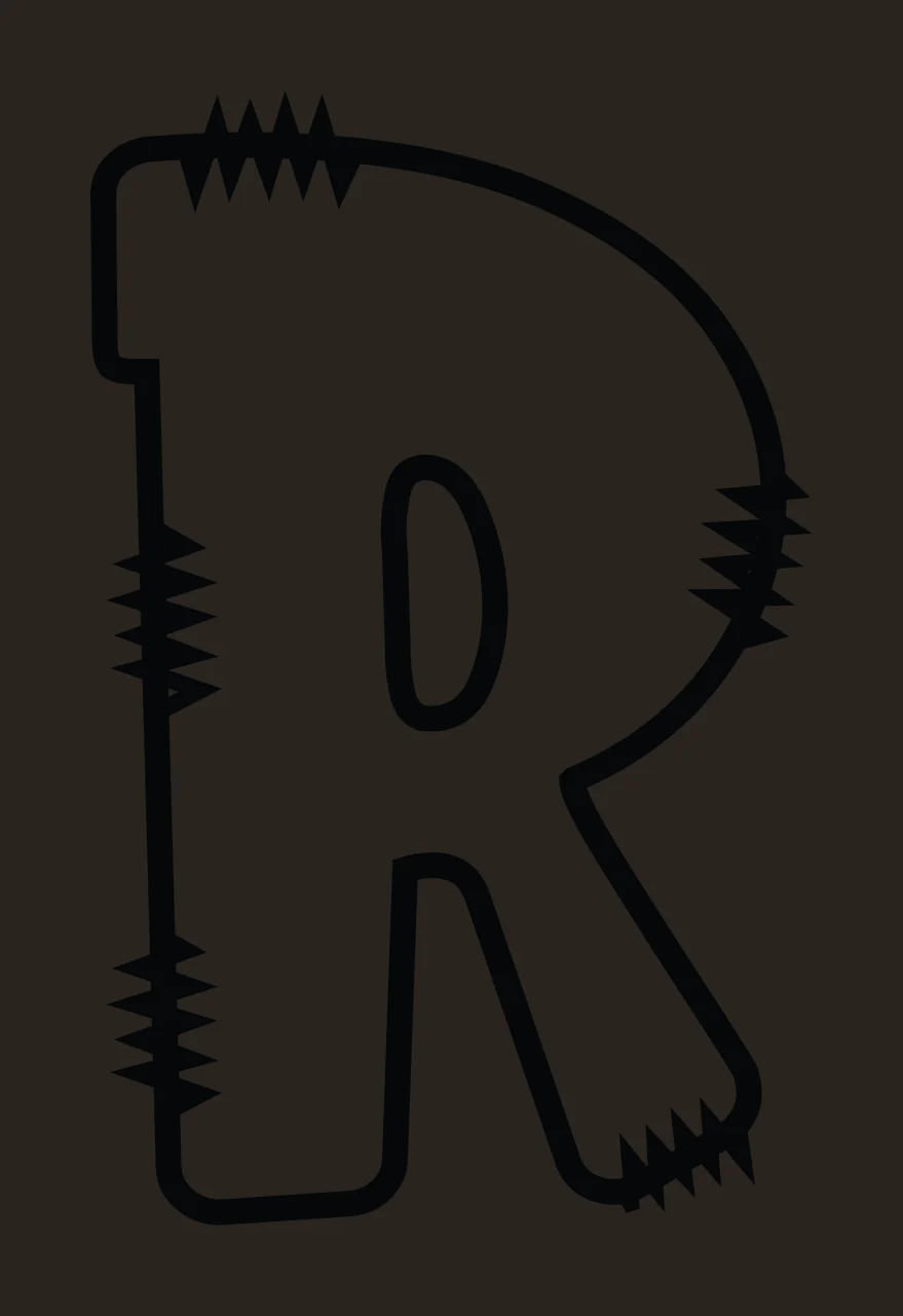 Letters Doodle Character 08 hand drawn sketch whimsical scalable contrast preview thumbnail