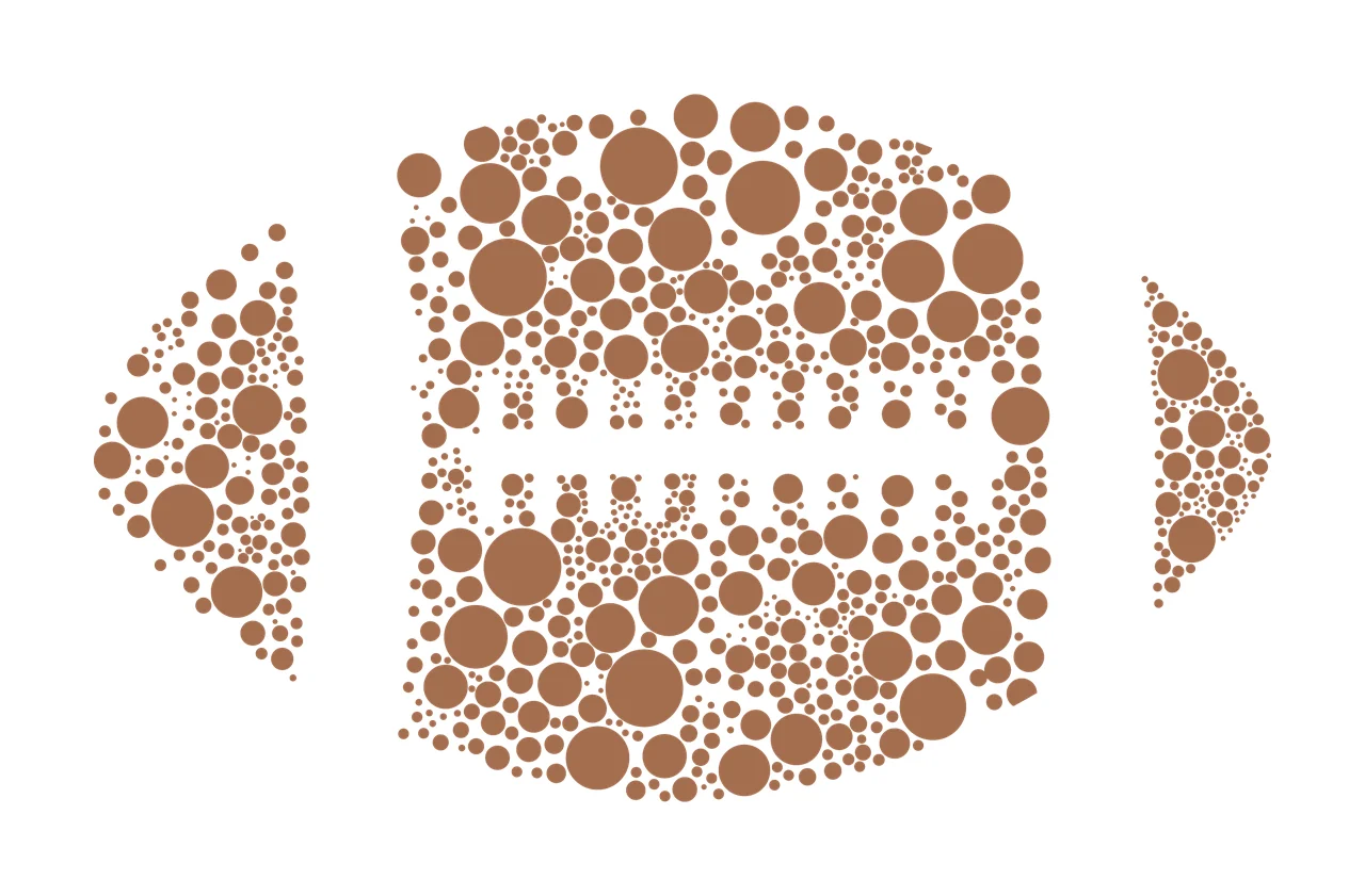 Dot Sports Football Made Of Black Circles forming shape circle
