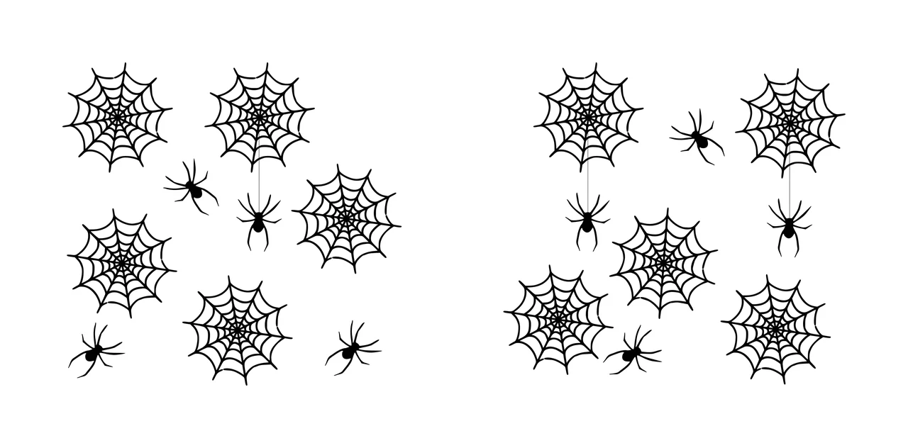 Can Glass Wrap Black Spider Web Pattern Repeating hanging white